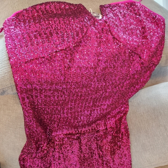 Walter Baker SPLIT NECK MADINA BODYCON MIDI SEQUIN DRESS NWT SIZE 2 - Picture 12 of 12